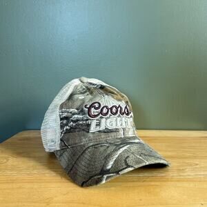 Coors Light Beer Brewery Camouflage Mesh Trucker Snapback Hat